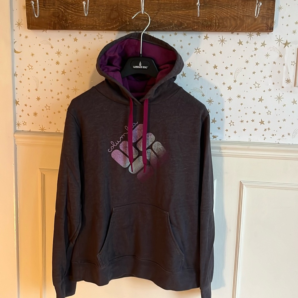 Women’s Columbia Hoodie in Grey and Purple